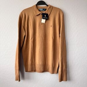NWT Polo Ralph Lauren The Lambswool Sweater Men's Large Long Sleeve Pullover